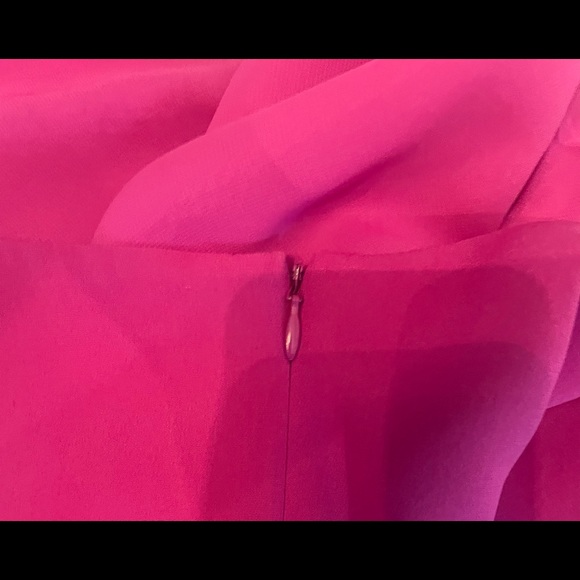 Tory Burch fuchsia silk one-shoulder mini dress, size 2 - Picture 13 of 15
